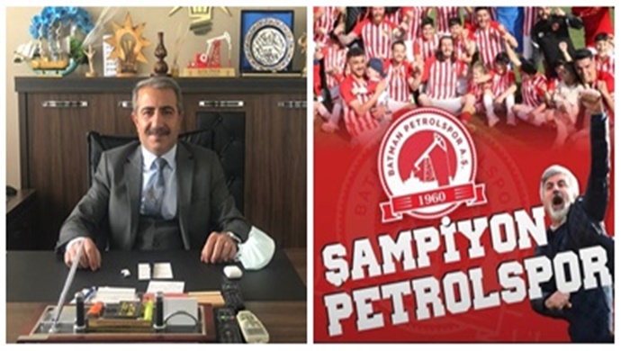 BAŞKAN ŞEFİK ÖNER `DEN ŞAMPİYON BATMAN PETROL SPOR ` U KUTLUYORUM